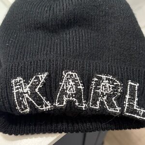 Black Knit Beanie Karl Lagerfeld